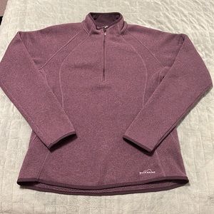 Eddie Bauer Purple Quarter-Zip Sweatshirt